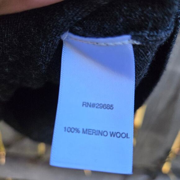 Pendleton Womens 100% Merino Wool Turtleneck Sweater L Dark Gray Quiet Luxury - Picture 6 of 9